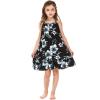 imageGirl Hawaiian Round Neck Dress in Wispy CereusMidnight Bloom