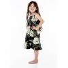 imageGirl Hawaiian Round Neck Dress in Wispy CereusWispy Cereus Black