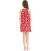 imageGirl Hawaiian Round Neck with Ruffle Dress in Wispy CereusTropical Jungle Red