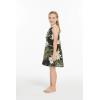 imageGirl Hawaiian Round Neck with Ruffle Dress in Wispy CereusWispy Cereus Black