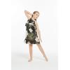 imageGirl Hawaiian Round Neck with Ruffle Dress in Wispy CereusWispy Cereus Black