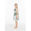 imageGirl Hawaiian Round Neck with Ruffle Dress in Wispy CereusWispy Cereus Light Blue