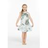 imageGirl Hawaiian Round Neck with Ruffle Dress in Wispy CereusWispy Cereus Light Blue