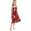 imageGirl Hawaiian Elastic Top Strap Dress in Pineapple Garden BlackPineapple Garden Burgundy