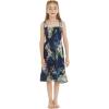 imageGirl Hawaiian Elastic Top Strap Dress in Pineapple Garden BlackPineapple Garden Navy