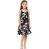 imageGirl Hawaiian Round Neck Dress in Wispy CereusMidnight Bloom