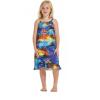 imageGirl Round Neck Tunic Hawaiian Luau Dress in Blue SunsetBlue Sunset