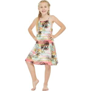 imageGirl Hawaiian Round Neck Dress in SunsetNeon Sunset