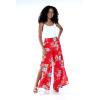 imageLady High Slit Wide Leg Pants in HibiscusHibiscus Red