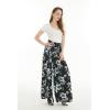 imageLady High Slit Wide Leg Pants in Midnight BloomMidnight Bloom
