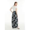 imageLady High Slit Wide Leg Pants in Midnight BloomMidnight Bloom