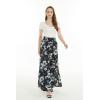 imageLady High Slit Wide Leg Pants in Midnight BloomMidnight Bloom