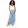 imageLady High Slit Wide Leg Pants in Midnight BloomSimply Blue Leaf