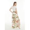 imageLady High Slit Wide Leg Pants in Pacific Palm NavyCream Rafelsia