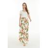 imageLady High Slit Wide Leg Pants in Pacific Palm NavyCream Rafelsia
