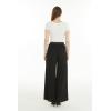 imageLady High Slit Wide Leg Pants in SolidSolid Black
