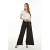 imageLady High Slit Wide Leg Pants in SolidSolid Black