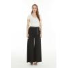 imageLady High Slit Wide Leg Pants in SolidSolid Black