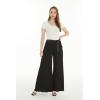 imageLady High Slit Wide Leg Pants in SolidSolid Black