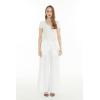 imageLady High Slit Wide Leg Pants in SolidSolid White
