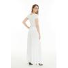 imageLady High Slit Wide Leg Pants in SolidSolid White