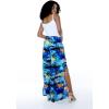 imageLady High Slit Wide Leg Pants in Tropical SunsetSunset Blue
