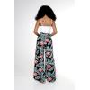 imageLady High Slit Wide Leg Pants in Wispy Cereus BlackBlooming Lily Black