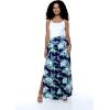imageLady High Slit Wide Leg Pants in Wispy Cereus BlackOrchid Breeze Navy