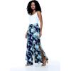 imageLady High Slit Wide Leg Pants in Wispy Cereus BlackOrchid Breeze Navy