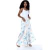 imageLady High Slit Wide Leg Pants in Wispy Cereus BlackSandy Beach White
