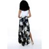 imageLady High Slit Wide Leg Pants in Wispy Cereus BlackWispy Cereus Black
