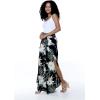imageLady High Slit Wide Leg Pants in Wispy Cereus BlackWispy Cereus Black