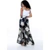 imageLady High Slit Wide Leg Pants in Wispy Cereus BlackWispy Cereus Black