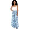 imageLady High Slit Wide Leg Pants in Midnight BloomSimply Blue Leaf