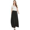 imageLady High Slit Wide Leg Pants in SolidSolid Black