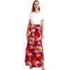 imageLady High Slit Wide Leg Pants in Tropical SunsetSunset Red