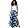 imageLady High Slit Wide Leg Pants in Wispy Cereus BlackOrchid Breeze Navy
