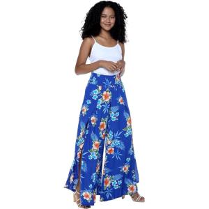 imageLady High Slit Wide Leg Pants in HibiscusHibiscus Blue