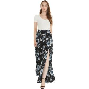 imageLady High Slit Wide Leg Pants in Midnight BloomMidnight Bloom