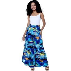 imageLady High Slit Wide Leg Pants in Tropical SunsetSunset Blue