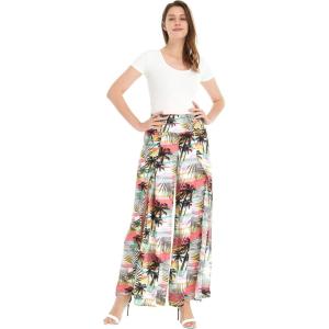 imageLady High Slit Wide Leg Pants in Tropical SunsetSunset Neon Pastel