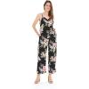 imageWomens Hawaiian Strap V with Pockets Jumpsuit in Hibiscus BlueHibiscus Black