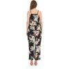 imageWomens Hawaiian Strap V with Pockets Jumpsuit in Hibiscus BlueHibiscus Black