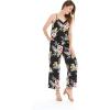 imageWomens Hawaiian Strap V with Pockets Jumpsuit in Hibiscus BlueHibiscus Black
