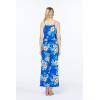 imageWomens Hawaiian Strap V with Pockets Jumpsuit in Hibiscus BlueHibiscus Blue