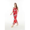 imageWomens Hawaiian Strap V with Pockets Jumpsuit in Hibiscus BlueHibiscus Red