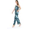 imageWomens Hawaiian Strap V with Pockets Jumpsuit in Hibiscus BlueOrchid Breeze Navy