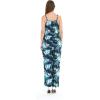 imageWomens Hawaiian Strap V with Pockets Jumpsuit in Hibiscus BlueOrchid Breeze Navy