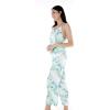 imageWomens Hawaiian Strap V with Pockets Jumpsuit in Hibiscus BlueOrchid Breeze White