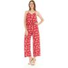 imageWomens Hawaiian Strap V with Pockets Jumpsuit in Lotus and OrchidTropical Jungle Red